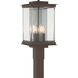Kingston 4 Light 20.1 inch Coastal Bronze and Translucent Vintage Platinum Outdoor Post Light in Coastal Bronze/Translucent Vintage Platinum